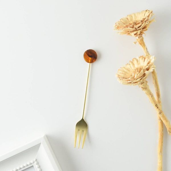 アクリルカトラリー ブロック フォーク マル●