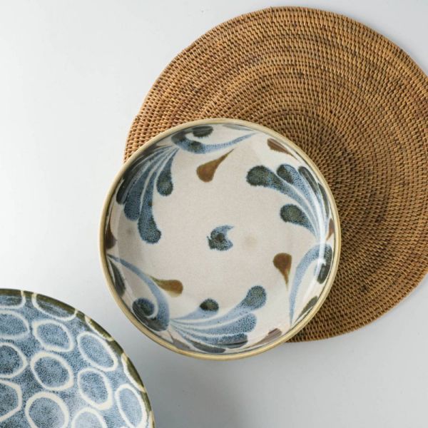 Brush Blue パスタボウル 唐草 20 cm [キャンセル・変更・返品不可]