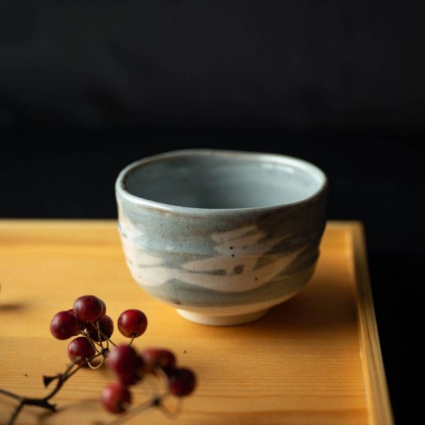 野点茶? 鼠志野山水 [木箱入り]