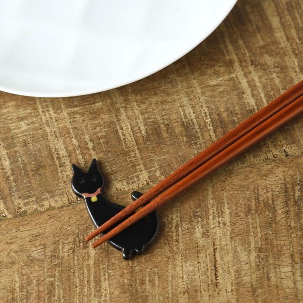 ネコの箸置き 黒猫