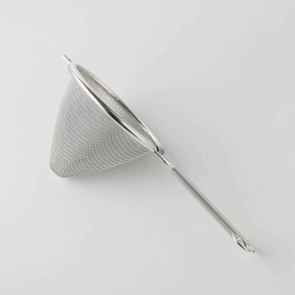 ラセン ハンドル付き茶こし 2重タイプ 大