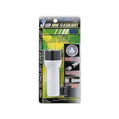 【YAZAWA(ヤザワ) LEDフラッシュライト 3灯 単4×3本使用(別売) LL35PW】[返品・交換・キャンセル不可]