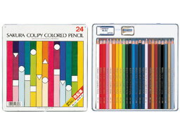 サクラ 色鉛筆 / クーピー色鉛筆24色（スタンダード）（PFY24）【SAKURA 筆記具 事務用品 デザイン おしゃれ】