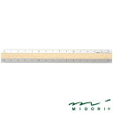 【メール便可 10個まで】ミドリ MIDORI / アルミ&ウッド定規(15cm)うす茶(42257006)【デザイン おしゃれ かわいい】