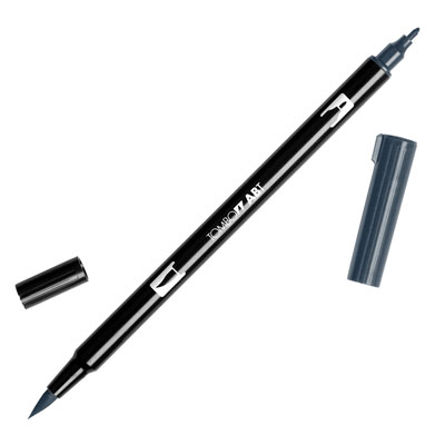 【メール便可 10本まで】トンボ鉛筆 TOMBOW / デュアル ブラッシュペン AB-T N35 Cool Gray12 (水性マーカー全108色) (AB-TN35)【水性マーカー カラー筆ペン グラフィック マーカー アート】