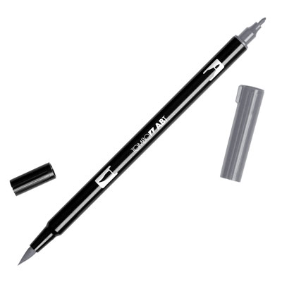 【メール便可 10本まで】トンボ鉛筆 TOMBOW / デュアル ブラッシュペン AB-T N55 Cool Gray7 (水性マーカー全108色) (AB-TN55)【水性マーカー カラー筆ペン グラフィック マーカー アート】