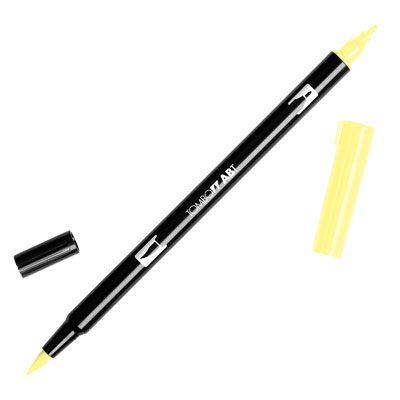【メール便可 10本まで】トンボ鉛筆 TOMBOW / デュアル ブラッシュペン AB-T 090 Baby Yellow (水性マ..