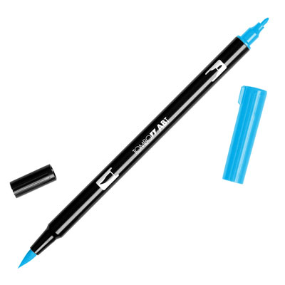 【メール便可 10本まで】トンボ鉛筆 TOMBOW / デュアル ブラッシュペン AB-T 515 Light Blue (水性マーカー全108色) (AB-T515)【水性マーカー カラー筆ペン グラフィック マーカー アート】