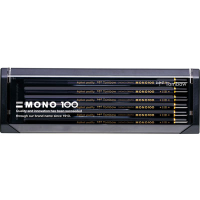 トンボ鉛筆 モノ100 高級鉛筆 1ダース 9H-6Bの17硬度 MONO-100 【TOMBOW PENCIL MONO 鉛筆】