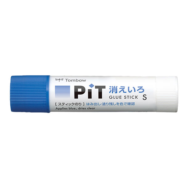 トンボ鉛筆 スティックのり 消えいろピットS 16mm (PT-TC)（A-33320）【TOMBOW 消えいろPiT GLUE STICK】