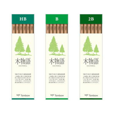 トンボ鉛筆 S木物語 1ダース（HB-2B）(LA-KS)【TOMBOW PENCIL リサイクル 学童文具 鉛筆】