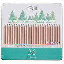 トンボ鉛筆 缶入色鉛筆 S木物語 24色 (CB-RS24C)（A-35844）【TOMBOW COLOR PENCIL リサイクル 学童文具 色鉛筆】