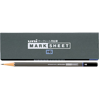 三菱鉛筆 マークシート用鉛筆 1ダース（UMSHB）【MITSUBISHI uni MARK SHEET 鉛筆 6角軸 筆記具】