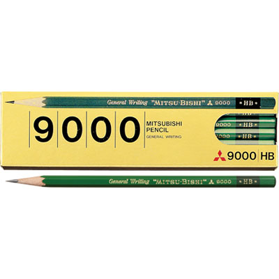 三菱鉛筆 事務用鉛筆 1ダース(9000)【MITSUBISHI 鉛筆 6角軸 筆記具】
