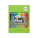 三菱鉛筆 ポンキーペンシル 12色セット(K800PK12CLT)(A-20482)【MITSUBISHI Ponky PENCIL 色鉛筆 筆記具】