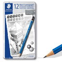 ステッドラー 鉛筆 ステッドラー STAEDTLER マルス ルモグラフ製図用高級鉛筆 12硬度セット 6B 5B 4B 3B 2B B HB F H 2H 3H 4H 100 G12 【製図 えんぴつ デザイン おしゃれ 輸入 ドイツ】