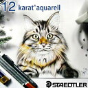ステッドラー STAEDTLER / カラト アクェレル 水彩色鉛筆（12色セット）（125 M12）（A-53556）【ステッドラー 色鉛筆 デザイン おしゃれ 輸入 ドイツ】