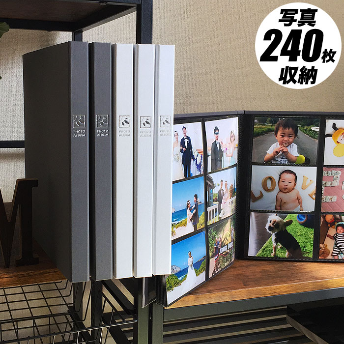 アルバム 写真 大容量 ナカバヤシ ポケットアルバム セラピーカラー フォトアルバム かわいい デザイン おしゃれ 黒台紙 240枚収納(TCPK-6L-240...