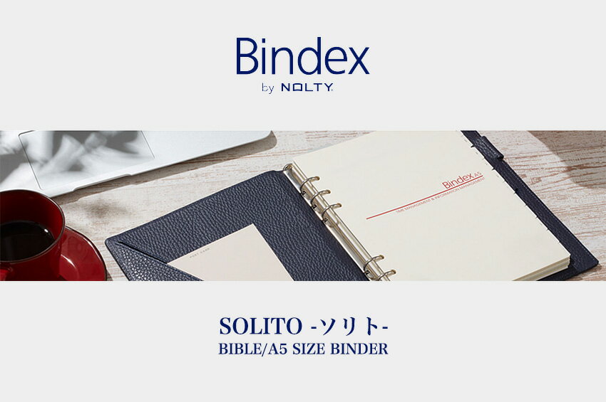 システム手帳本革バインデックスシステム手帳ソリトA5サイズリング15mm（AB99）【Bindex手帳革デザインおしゃれギフト】
