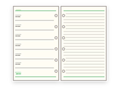 ダ・ヴィンチ Davinci / Davinci Refill リフィル フリーウィークリースケジュールB （ポケットサイズ）（DPR218）