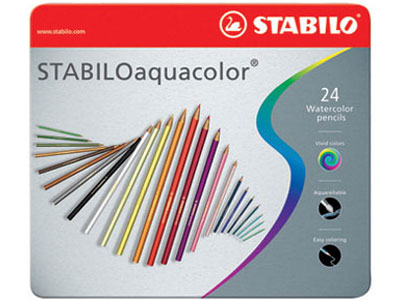 ӥ STABILO /顼å aquacolor ̿ɮ 24å (1624-5)