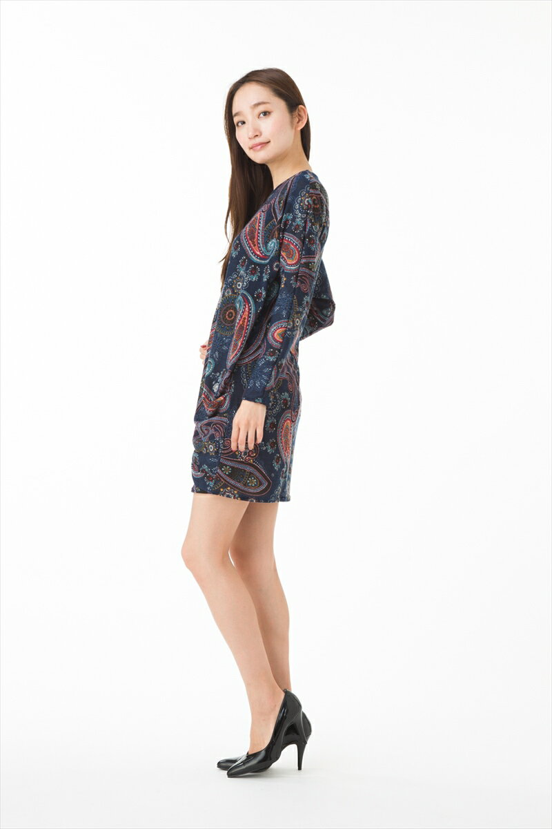 （日替ブラックフライデー）エジェリ(EGERIE)ワンピース T1 T2 T3サイズ 大人ワンピース レディース 長袖 上品 大きいサイズ