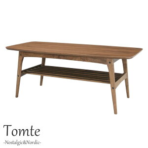 《東谷》トムテ コーヒーテーブル Lサイズ 105×50 木製 センターテーブル リビングテーブル おしゃれ 北欧 シンプル 一人暮らし 収納付き 棚付き 天然木 ナチュラル ローテーブル テーブル 座卓 ブラウン Tomte tac-228wal