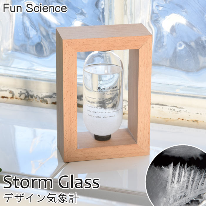 《CTS》333-271 【Fun Science】ストームグラス 気象計 天気予報 置物 サイエンス 科学 結晶 ガラス インテリア かわいい おしゃれ 化学変化 シンプル 綺麗 333-271 【北海道・沖縄・離島配送不可】