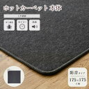 《HAGiHARA》ホットカーペット 本体 175×175 2畳 防音タイプ 日本製 省エネ 正方形 6時間自動切りタイマー機能搭載 ダニ退治機能付 温度調節 ...