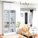 【ポイント5倍】《HOMEtaste》コレクションラック【-Luke-ルーク】深型ハイタイプ セット（本体+上置き）コレクションケース 壁面収納 コレクションラック ディスプレイケース フィギュアラック フィギュアケース ホワイト ダークブラウン lke-d-485set