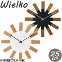 《INTERFORM》cl-2949 Wielko ヴィエルコ 掛時計 W25×H25cm スイープムーブメント 木目 とけい かわいい ナチュラル 北欧 オブジェ レトロ かけ時計 おしゃれ 新生活 引っ越し 新築祝い インターフォルム 【北海道・沖縄・離島配送不可】
