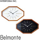 【ポイント5倍】《INTERFORM》cl-3024 Belmonte ベルモンテ 掛時計 電波ステップムーブメント 電波時計 シンプル スマート かわいい ナチュラル 木製 北欧 レトロ かけ時計 おしゃれ 新生活 引っ越し 新築祝い インターフォルム 【北海道・沖縄・離島配送不可】