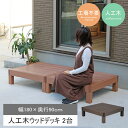 《SMST》人工木ウッドデッキ　ecofeel（エコフィール）　2台　樹脂製　縁台 縁側 DIY キット ウッドテラス セット ウッドパネル 腐らない 庭 屋外 新築 外構 ベランダ 本格的 人気 おしゃれ 簡単組立 