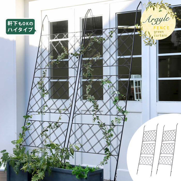 【ポイント10倍】《SMST》アイアン製グリーンカーテン アーガイル 2枚組 フェンス グリーンカーテン つる バラ 庭 ベランダ ガーデニング 枠 柵 仕切り...