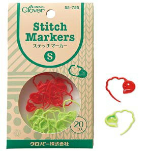 55-755 ステッチマーカー(S)20個入　[編み目 目印　ミニ] クロバー　(メール便可)