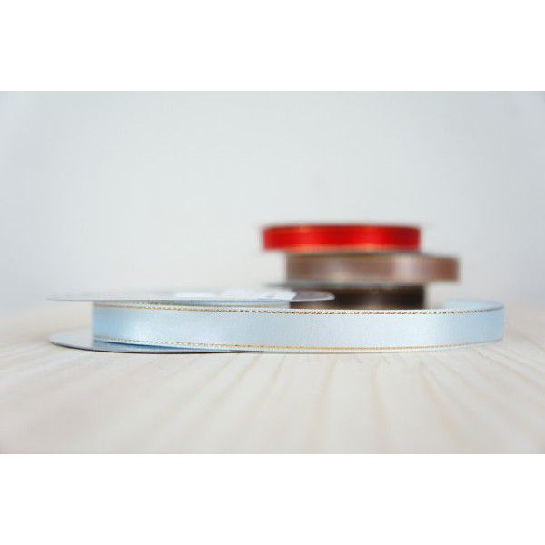 2900 サイドメタリックサテン リボン12mm 1反15m カラー2 コア　(メール便可)