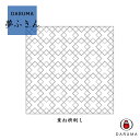 843K-32 DARUMA 刺し子 夢ふきん 白 (重ね枡刺し) かさねますざし 刺し子布 刺し子生地 プリント済み　(メール便可)