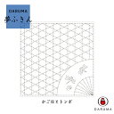 843K-6 DARUMA 刺し子 夢ふきん 白 (かご目とトンボ) かごめととんぼ 刺し子布 刺し子生地 プリント済み　(メール便可)