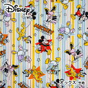 ●GR-1130-1 ◆KOKKA Disney ミッキーフレンズ ストライプ オックス 生地 (10cm単位) (メール便可)(3)