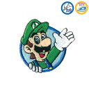 MRS008 スーパーマリオ ルイージ シールワッペン SUPER MARIO (取り寄せ品) (メール便可)(3)
