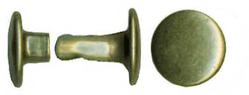 マラソン期間中2点でP5倍3点10倍!AK-15-9G カシメ　20個入　9mm足　ゴールド　(取り寄せ品)　(メール便可)