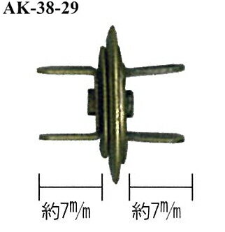 AK-38-29S 足折れマグネットボタン　薄口　直径19mm　4ヶ入　シルバー　(メール便可)