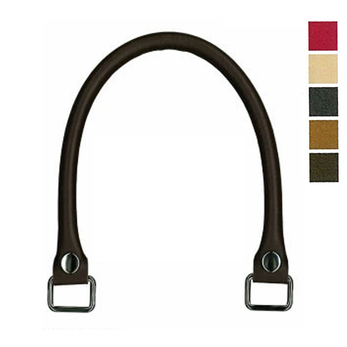 YAK-3805S 合成皮革手さげタイプ持ち手 シルバー 38cm 2本手 簡単着脱持ち手　(取り寄せ品)　(メール便..