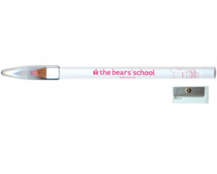1712 ミササ くまのがっこう　チョークペンシル・ピンク(鉛筆削り付)　(取り寄せ品)　(メール便可)