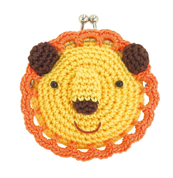 AK24 アニマルがま口　ライオンのアニマルがま口　(取り寄せ品)　(メール便不可)