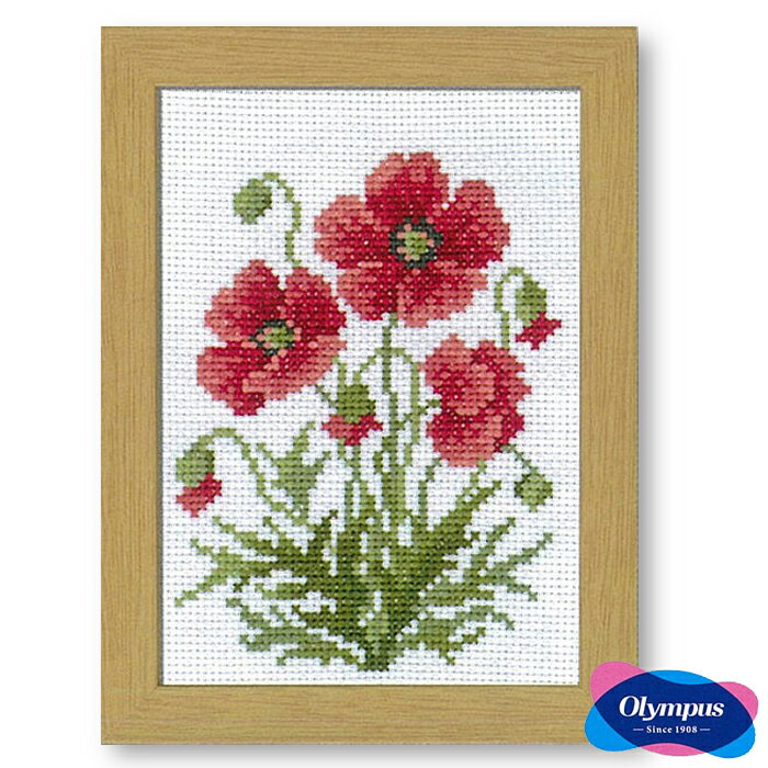 7509 12ヶ月の花フレーム　 4月 ポピー 専用額つき　(取り寄せ品)　(メール便可)