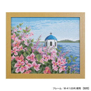 7577 オノエ・メグミヨーロッパの風景〜四季を巡る旅〜(ブーゲンビリアが咲くエーゲ海の島) 刺しゅうキット オリムパス (取り寄せ品) (メール便可) ≪送料無料≫