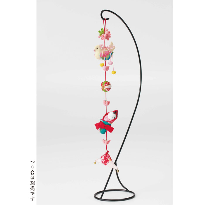 LH-388 手芸キット 京ちりめん下げ飾り 願いの糸(赤・生命力) つるし飾り 吊るし飾り つるしかざり 手..