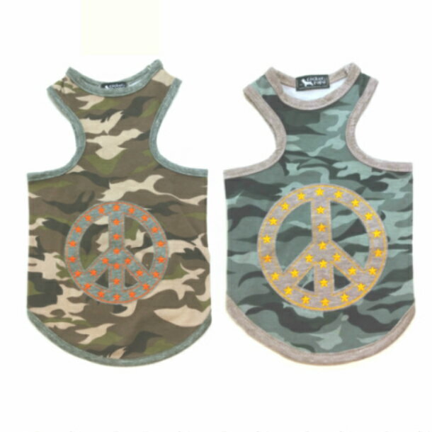   Jt ^N PEACE Camo Tank Top  ^Ngbv TEE ~^[ M L XL