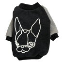 パピー 超小型犬 服 フレブル プリントTシャツ 裏起毛 ロンT トレーナー B品 S アウトレット 在庫限り フレンチブルドッグ Tee ドッグウェア